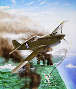 Curtiss P-40B Warhawk Painting by Steve Ferguson