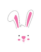 Cute Easter Bunny Face Digital Art by Flippin Sweet Gear