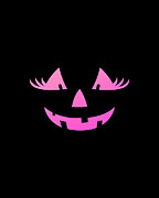 Cute Pink Pumpkin Jack O Lantern Halloween Digital Art by Flippin Sweet Gear