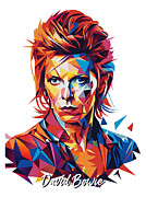 David Bowie #1 in WPAP Pop Art Digital Art by Vector Artnesia