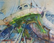 David's Boat Painting by Jackson Ordean
