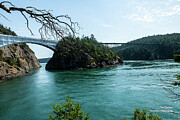 Deception Pass Bridges from Lottie Point Photograph by Tom Cochran