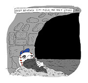 Deep Beneath Citi Field Drawing by Lucas Adams