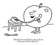 Dip Me In Hot Caramel Drawing by Charles Barsotti
