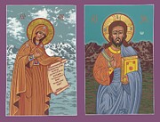 Diptych of Our Lady and Our Savior of las Cruces Painting by William Hart McNichols