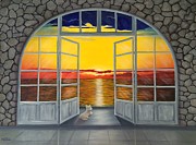 Dog With A View Painting by Marlene Little