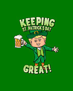 Donald Trump Keeping St Patricks Day Great Leprechaun Digital Art by Flippin Sweet Gear