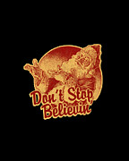 Dont Stop Believing in Santa Retro Digital Art by Flippin Sweet Gear