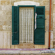 Door with Lace Curtains Photograph by Steven Dos Remedios