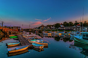 Dusk at Perkins Cove Photograph by Penny Polakoff