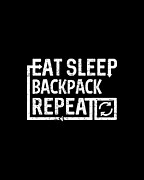 Eat Sleep Backpack Digital Art by Flippin Sweet Gear
