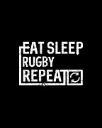 Eat Sleep Rugby Digital Art by Flippin Sweet Gear