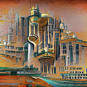 Empire River Center Digital Art by David Manlove