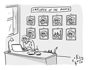 Employee Of The Month Drawing by Farley Katz