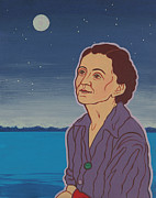 Environmental Prophet Rachel Carson -after the artist Hiroshige Painting by William Hart McNichols