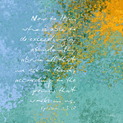 Ephesians 3 20. Exceedingly Abundant Power. Contemporary Christian Art Painting by Mark Lawrence