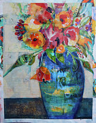 Faces in Florals Mixed Media by Mary Conner