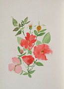 Fall Knockout Roses Painting by Elizabeth Reich