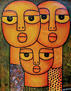 Family Portrait Painting by Elisha Ongere