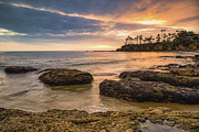 Sunset glow over Fishermans Cove Beach Photograph by Abigail Diane Photography