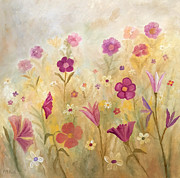 Flowers In The Mist Painting by Angeles M Pomata