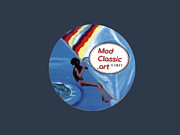 Flying Windsurfer ModClassic Art Painting by Enrico Garff