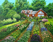 Folls Flower Farm Painting by Sarah Irland