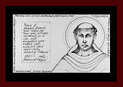 Francis Brother Sun Sister Moon Drawing by William Hart McNichols