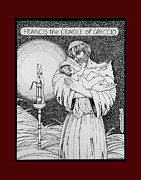 Francis the Cradle of Greccio Drawing by William Hart McNichols