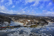 Freight Train Along the Hudson River Photograph by Raymond Salani III
