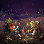 Fullerton Beach Break Digital Art by EvanArt - Evan Miller