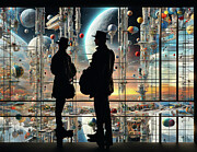 Galactic Observers Digital Art by Deb Beausoleil