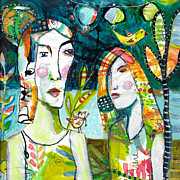 Garden Friends Mixed Media by Mary Conner
