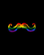 Gay Pride Mustache Digital Art by Flippin Sweet Gear
