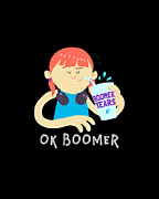 Girl OK Boomer Tears Digital Art by Flippin Sweet Gear