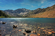 Glass Water Under a Blue Sky at Convict Lake, Mammoth lakes Photograph by Abigail Diane Photography