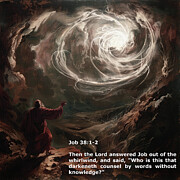 God Speaks To Job As Whirlwind Digital Art by Gian Smith