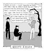 Godot's Excuse Drawing by Liana Finck