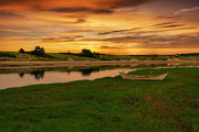 Golden Sky at Footbridge Beach Photograph by Penny Polakoff