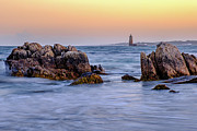 Golden Sky, Whaleback Light. Photograph by Jeff Sinon