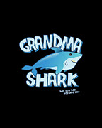 Grandma Shark Doo Doo Doo Digital Art by Flippin Sweet Gear