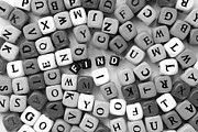 Grey Mixed  Letters And Black Word Find Photograph by Severija Kirilovaite