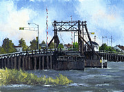 Glimmer Glass Bridge Painting by Robert Loder Jr