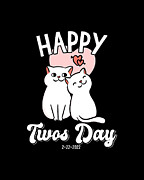 Happy Twosday Palindrome 2-22-2022 Digital Art by Flippin Sweet Gear