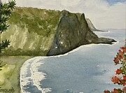 Hawaii's Waipo Valley Painting by Judy Strickland