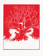 Now the flames they followed Joan of Arc Drawing by William Hart McNichols