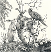 Healing Heart Drawing by Marie Stone-van Vuuren