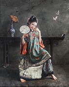 Hearing the Birds Chirping Painting by Mingyue Wang