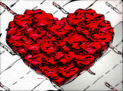 Hearts for You Painting by Rafael Salazar