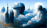 Heavenly City, 01 Painting by AM FineArtPrints